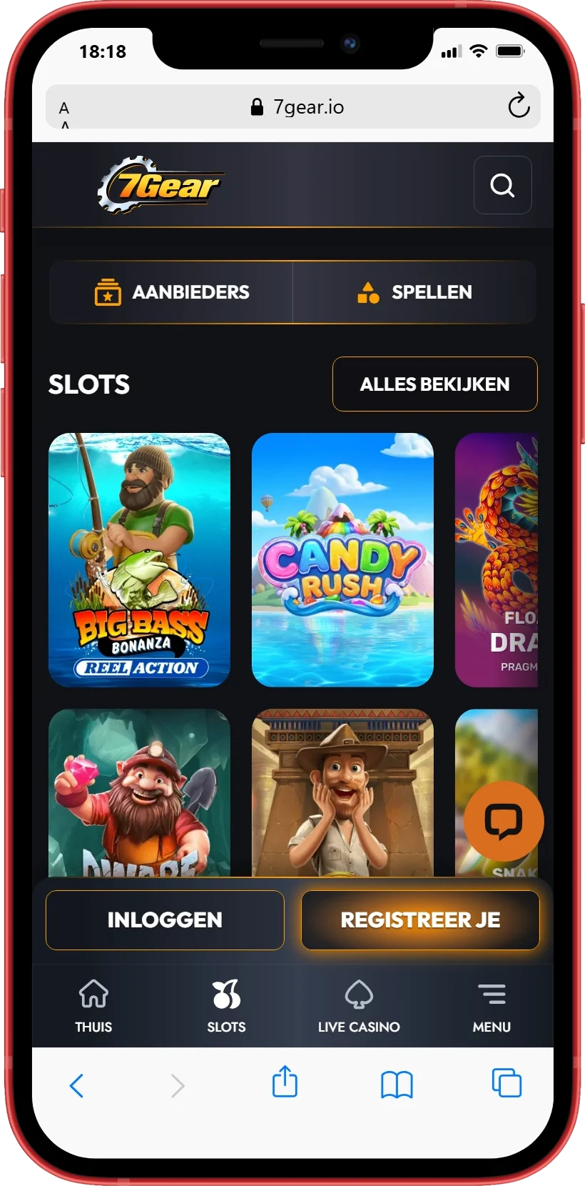 Slots op mobiel